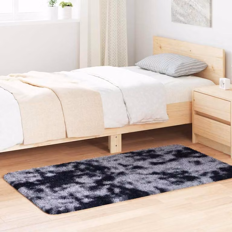 Tappeto Shaggy a Pelo Lungo vidaXL NAVARRA Grigio, L 80 cm x P 150 cm