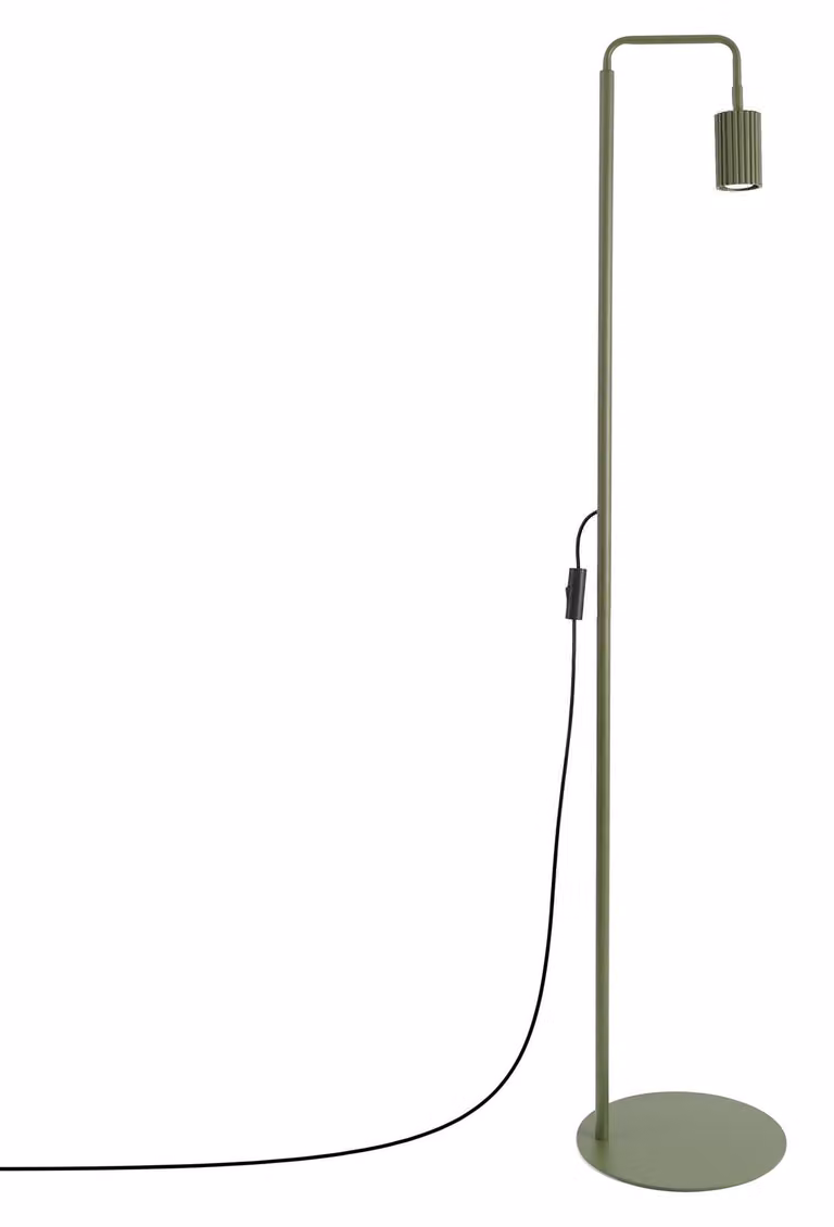 Lampada da terra KARBON 1 verde oliva 1xGU10 10W alluminio 160x30x30 cm Sollux Lighting