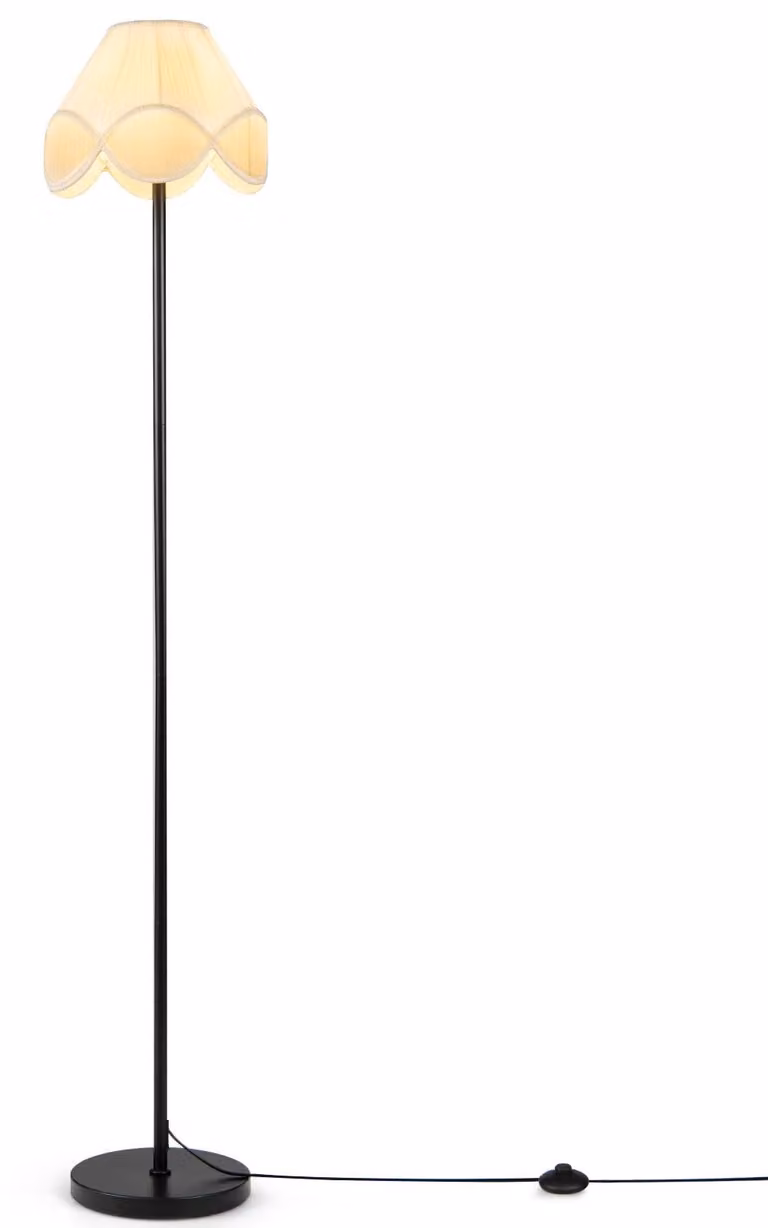 Lampada da terra COSTWAY, 25x159 cm, lampada da terra moderna con paralume in tessuto