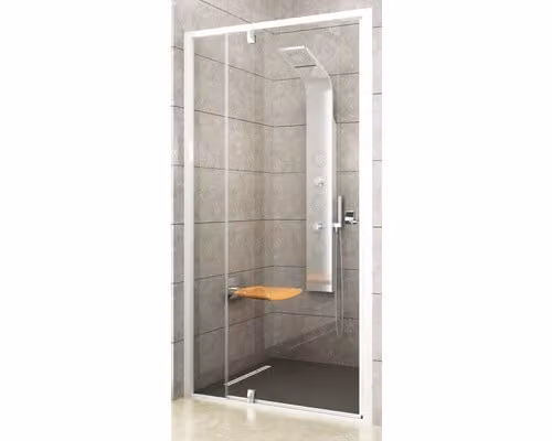 Porta doccia RAVAK Pivot PDOP2-120 bianco+trasparente 03GG0100Z1