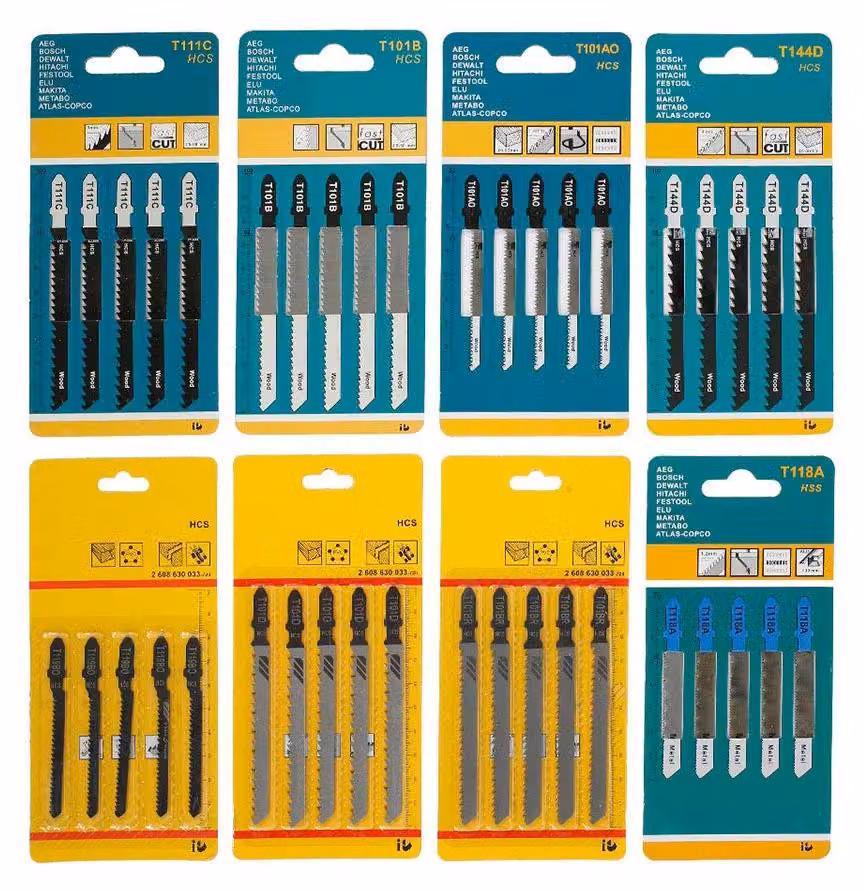 Set di 40 lame per seghetto, modelli T118A, T111C, T101B, T101AO, T119BO, T101D, T144D, T101BR, con