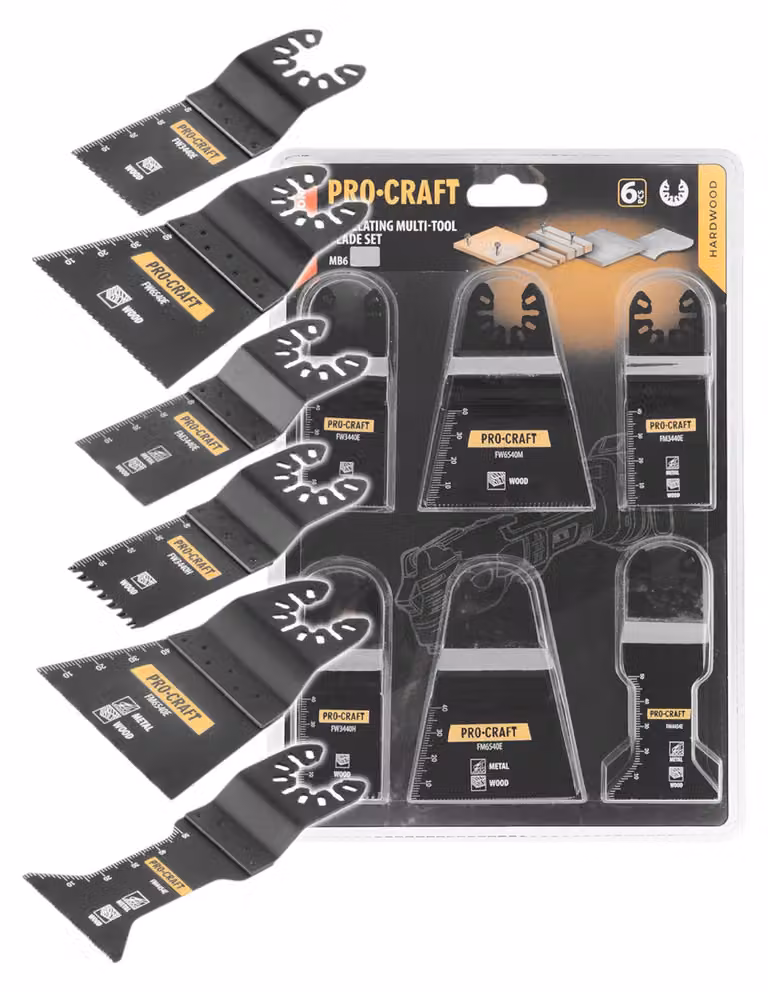 Set di accessori universali Procraft MB8 da 8 pezzi per utensili multifunzione oscillanti