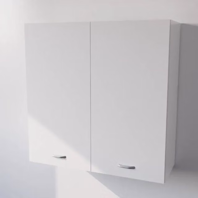 Pensile da cucina Calandrelli con 2 ante, finitura bianco opaco, H 90 x L 90 x P 33 cm