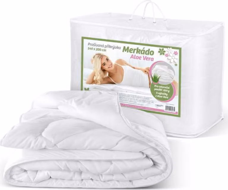 Coperta Merkado Aloe Vera, estiva, 140x220, estesa, 495g - Bianco - 140x220