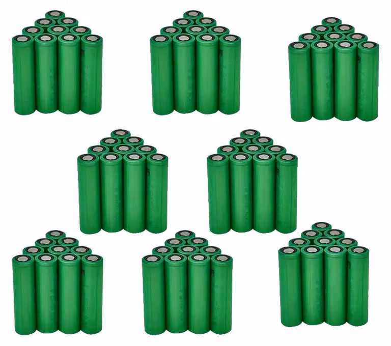 Batteria ricaricabile, 3,7V, capacità 3000mAh, modello VTC6, confezione da 80 pezzi