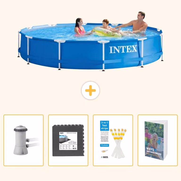 Piscina autoportante rettangolare - 366x76 cm - 5 pezzi - SCB115