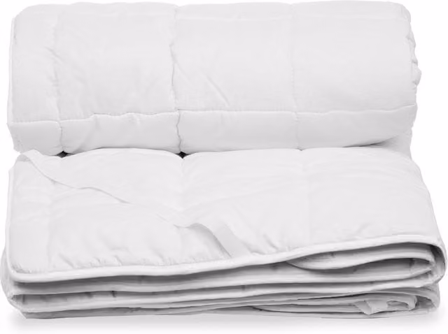 Topper in fibra naturale e cotone DaunenStep CottonStep bianco
