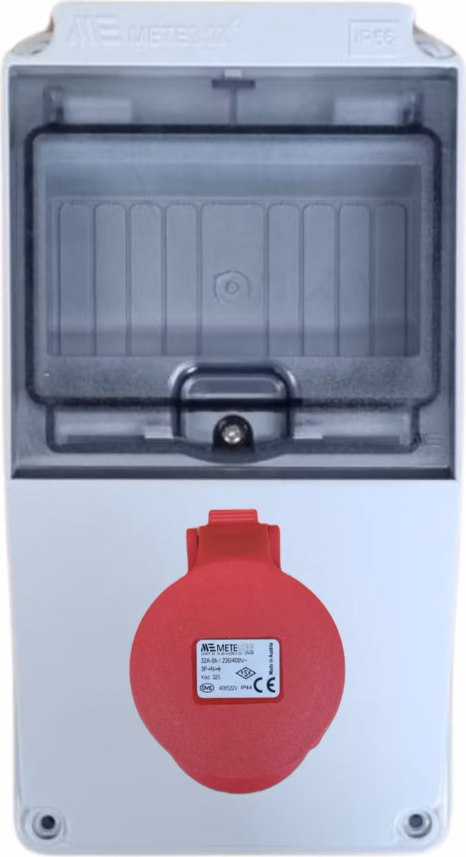 Quadro di distribuzione IP44, quadro elettrico, quadro fusibili 1x 32 A IP44_40202505_Senza cavi