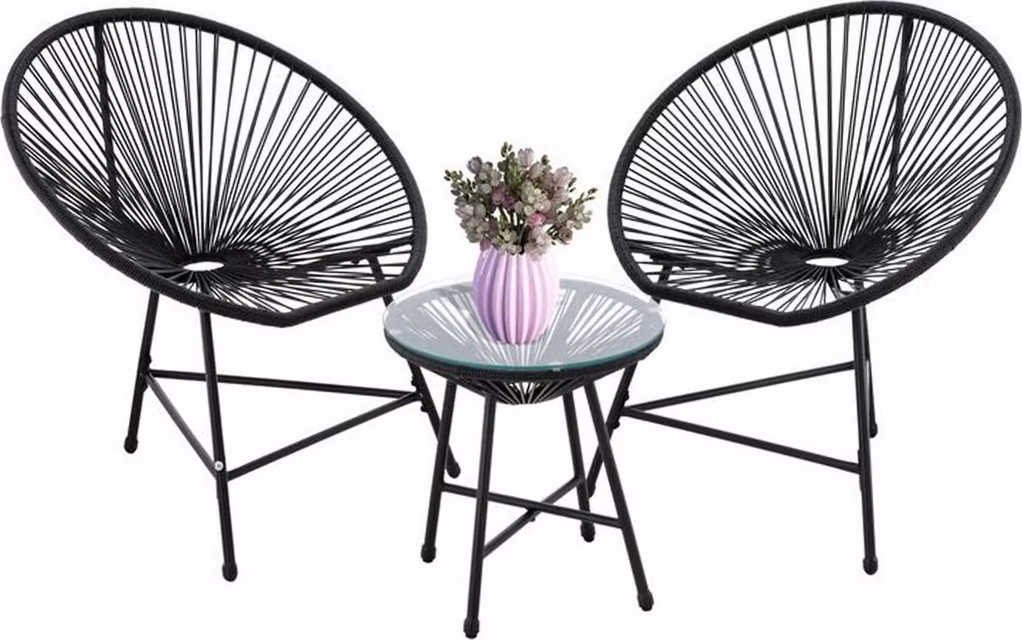 Aga Set da giardino Nero