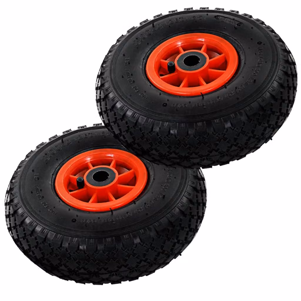 Ruote Carrello a Mano 2 pz Gomma 3.00-4 (245x82) 142969