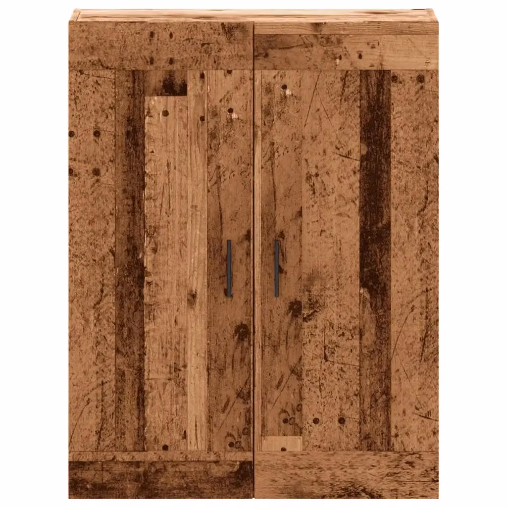 Mobiletto a muro moderno HELLOSHOP26 in legno composito e metallo, colore marrone, L: 69,5 cm, P: 34 cm, H: 90 cm – 2