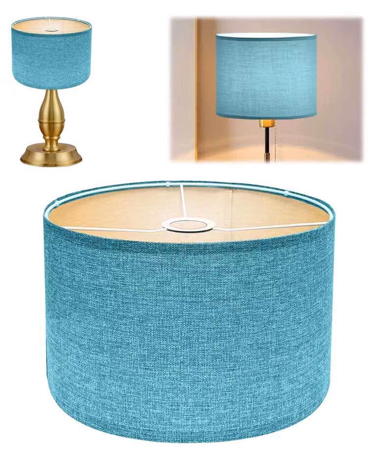 Omgoods - Paralume in lino fatto a mano, adatto per lampade da tavolo e lampadari, diametro 30 cm