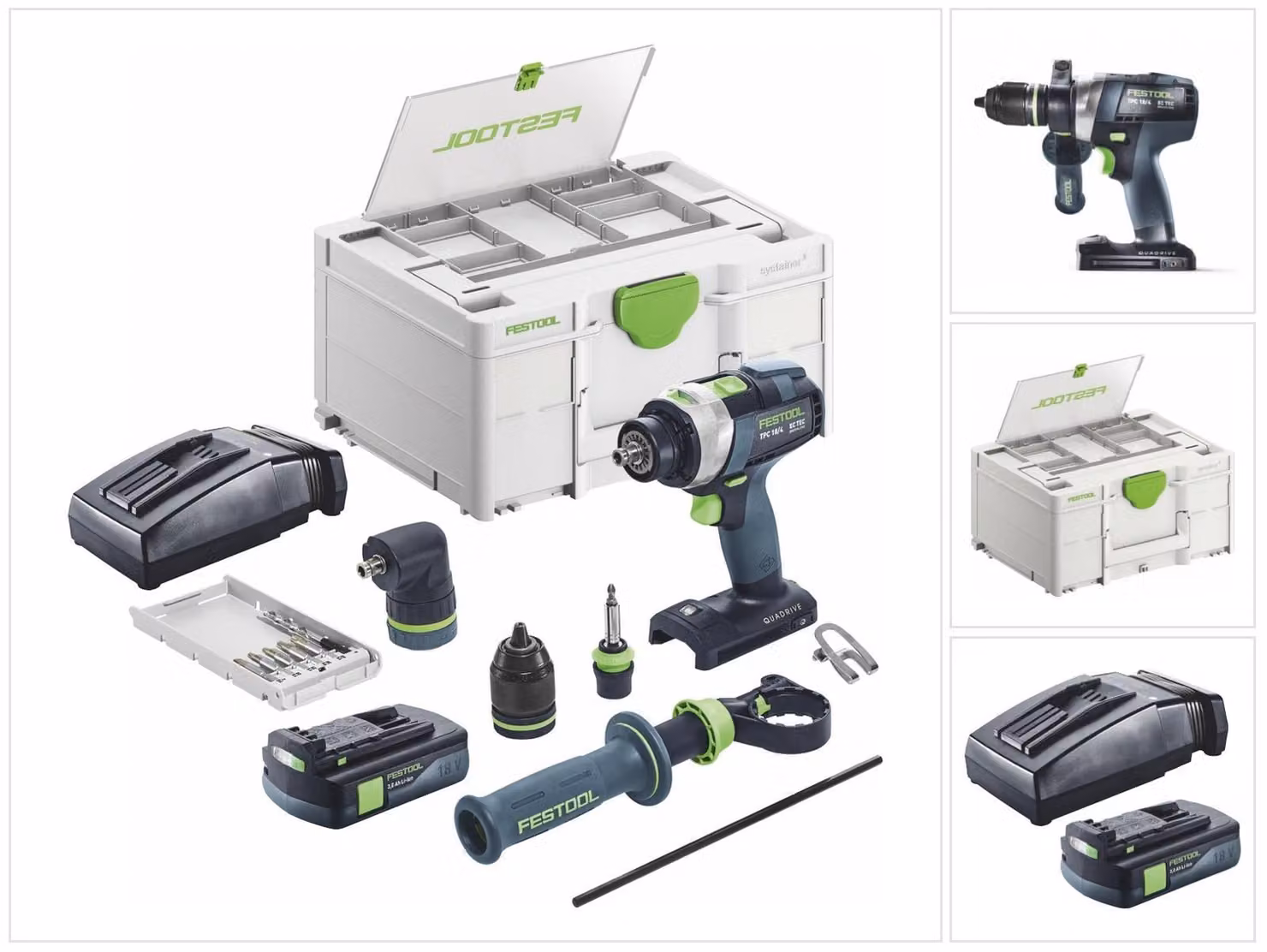 Festool TPC 18/4 I-Basic-Set trapano a percussione a batteria 18 V 75 Nm brushless + 1x batteria ricaricabile 3,0 Ah + caricabatterie + systainer
