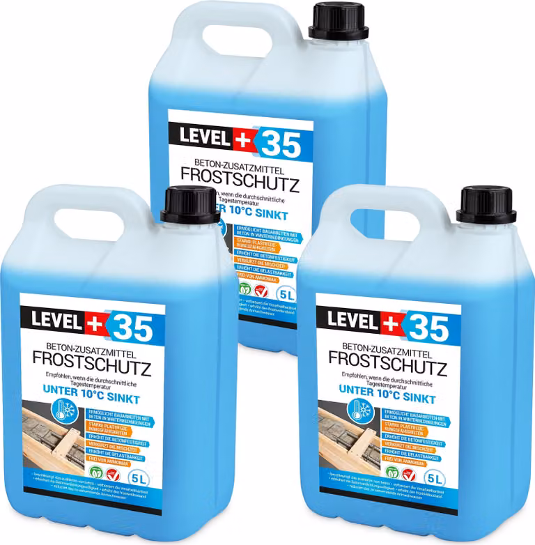 Antigelo plastificante 15L Additivo per calcestruzzo Level+ Fluidificante per calcestruzzo L+35