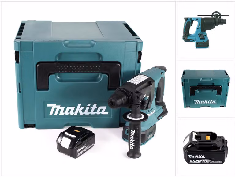 Trapano a percussione a batteria Makita DHR 242 F1J 18V 2.0J SDS-plus Brushless + 1x batteria ricaricabile 3.0Ah + Makpac - senza caricabatterie