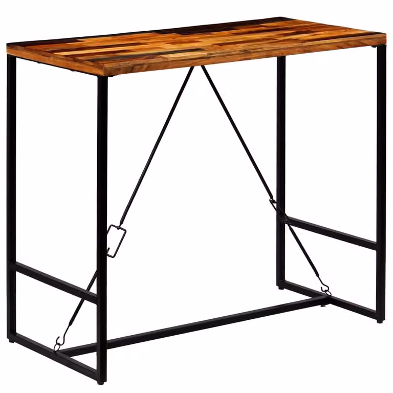 Maison Exclusive - Tavolino da bar in legno massello di recupero 120x60x106 cm