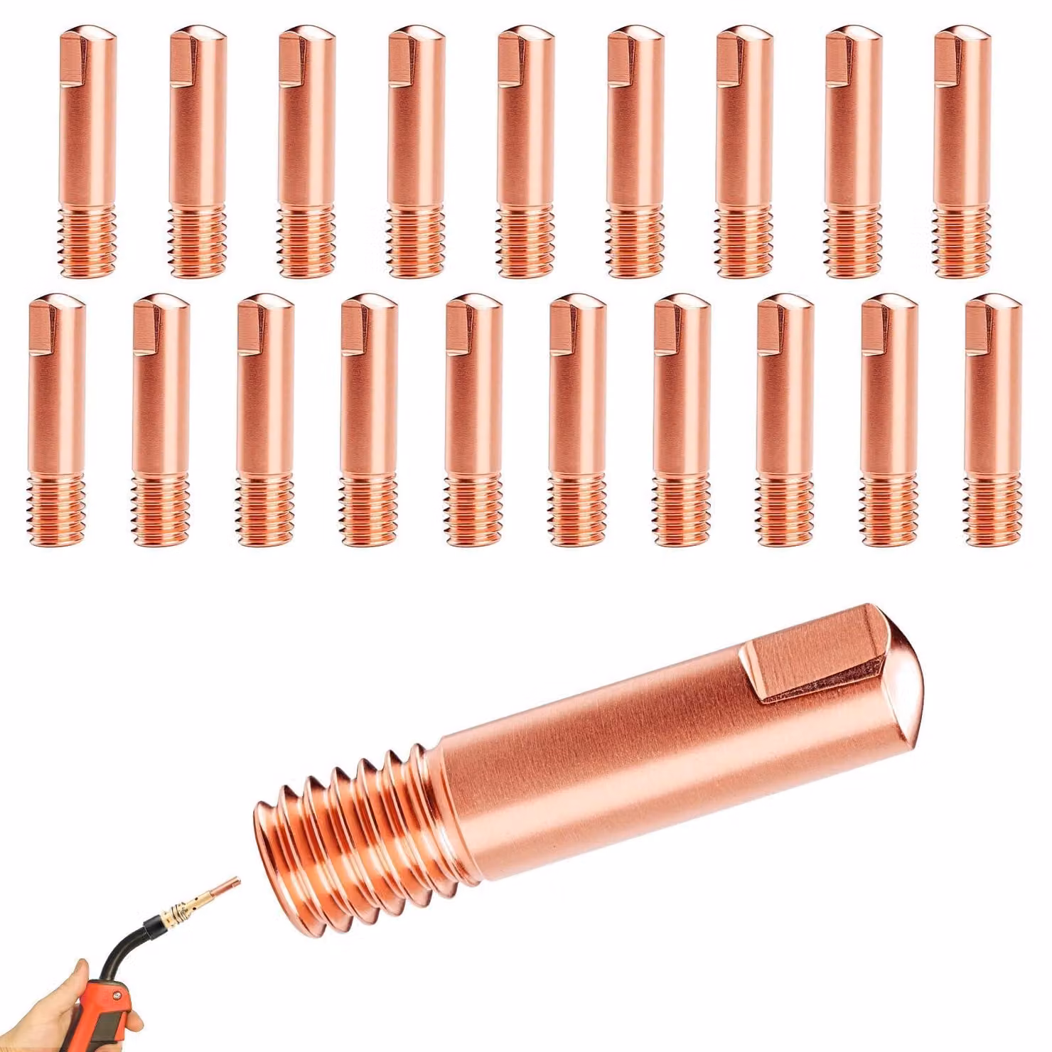 Set di 20 ugelli per saldatura MIG/MAG, diametro 0,9 mm