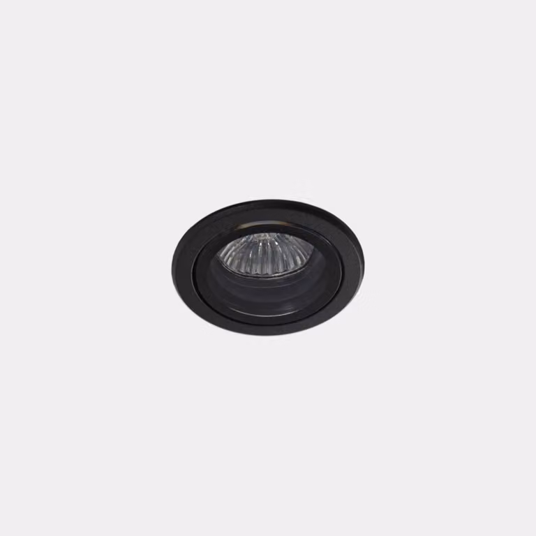 LEDS-C4 Faretto da incasso per esterni Eko, nero, Ø 7,5 cm, alluminio dimmerabile, Nero, Alluminio, Moderno