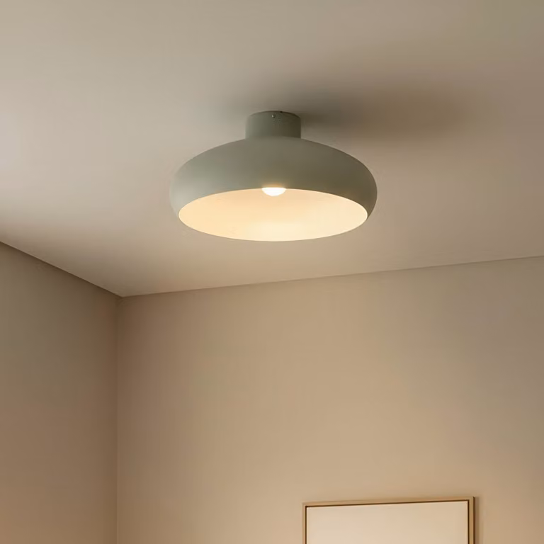 Plafoniera soffitto Elover Lindby, dimmerabile, Verde, Soggiorno / Sala da pranzo, Metallo, Moderno, Plafoniera