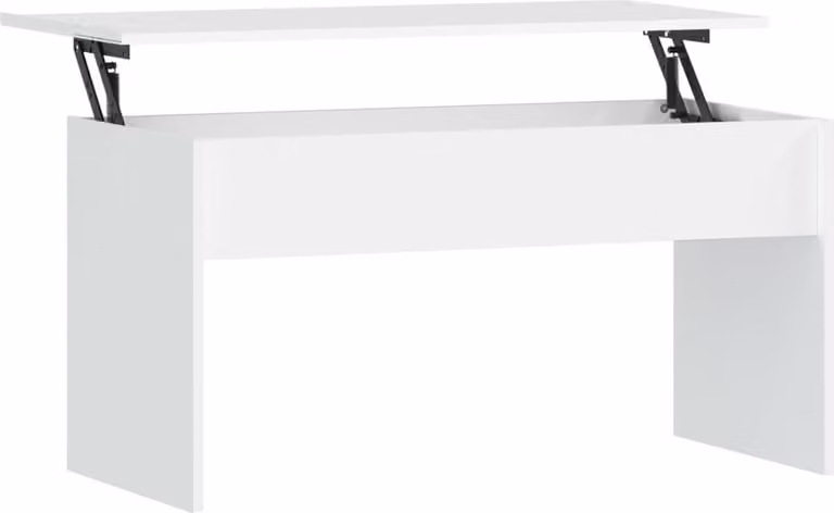 Tavolino da Salotto Bianco 102x50,5x52,5cm in Legno Multistrato