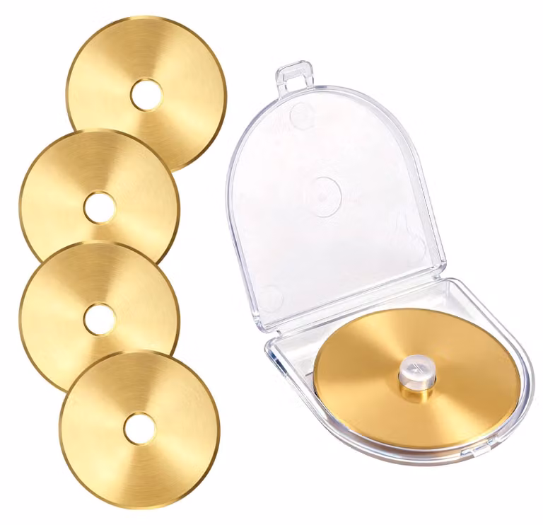 5 coltelli rotanti, con rivestimento in titanio, diametro 45 mm, ricambio per quilting e cucito
