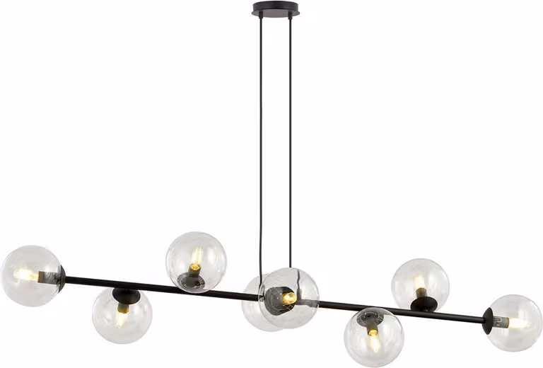Lampadario Emibig 8xE14 40W ROSSI 8 BL/TRANSPARENT 874/8