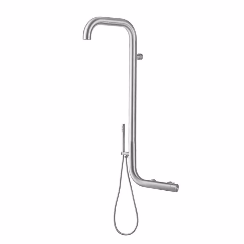 Doccia da parete MPC in acciaio inox AISI 316L colore argento per esterni e interni Modello MX1015F-INOX – 2