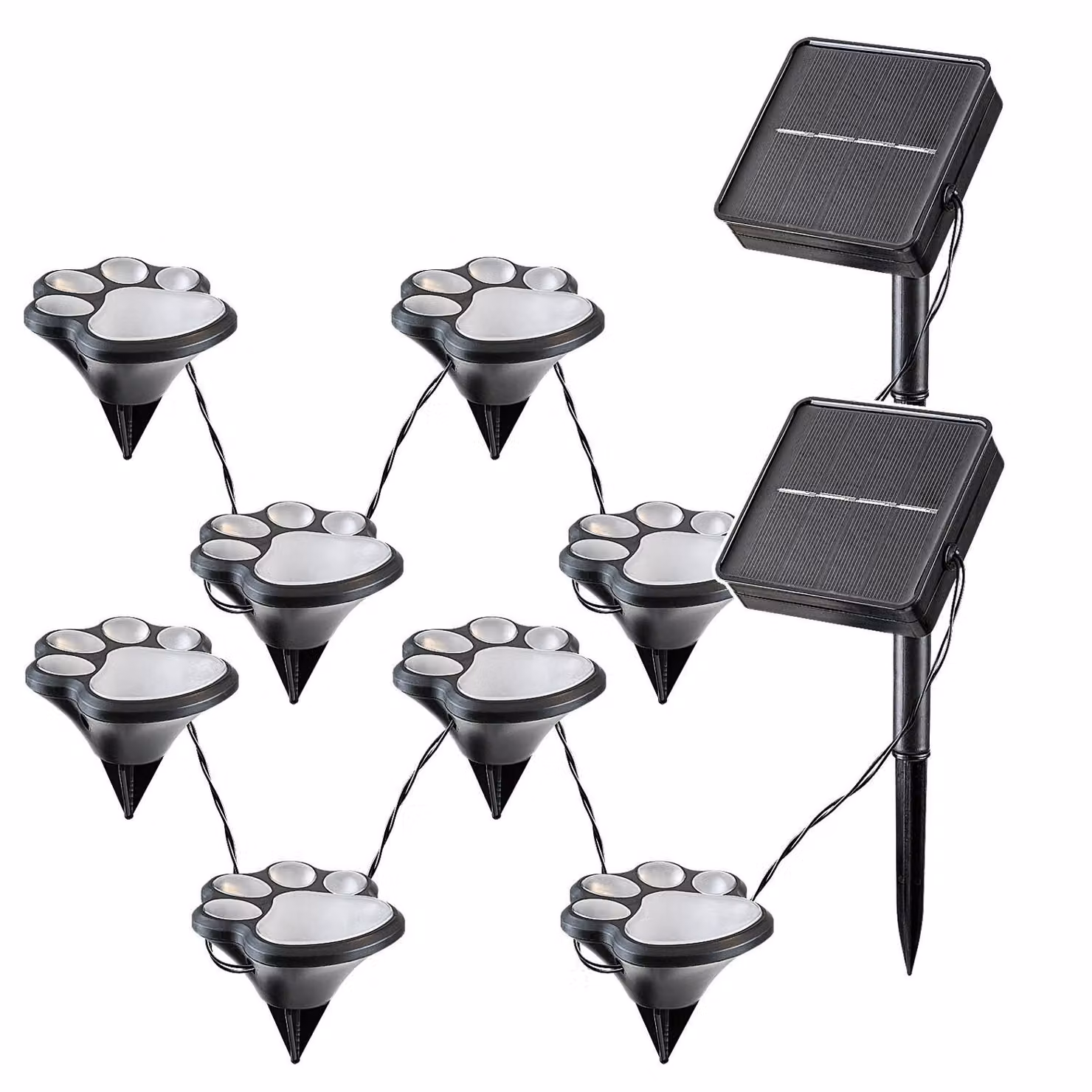 Rabalux - 2 set di lampade solari LED, grado di protezione IP44, batteria da 600 mAh, modello Wigry
