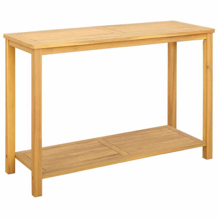 vidaXL Tavolo consolle da giardino in legno di acacia color beige/marrone L: 110 cm, P: 40 cm, H: 75 cm