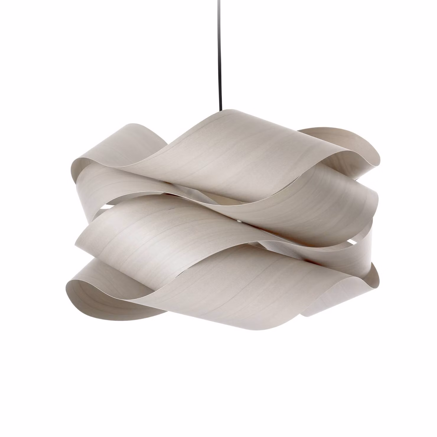 LZF LAMPS Lampada a sospensione Link, dimmerabile, Alluminio / Grigio / Zincato, Soggiorno / Sala da pranzo, Legno, Design, Lampada a sospensione