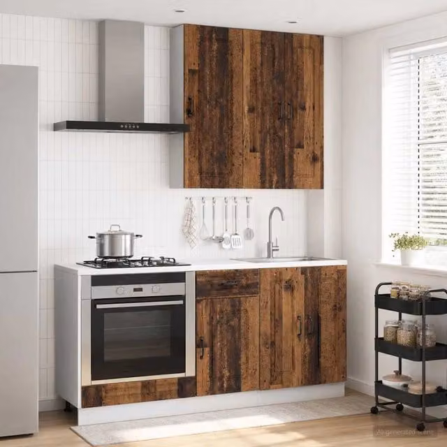 Unità Cucina KALMAR 5 pz Legno antico Legno ingegnerizzato 3438253