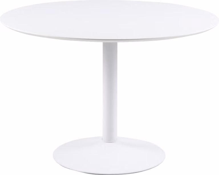 Tavolo da pranzo IBIZA Ø110 cm bianco.