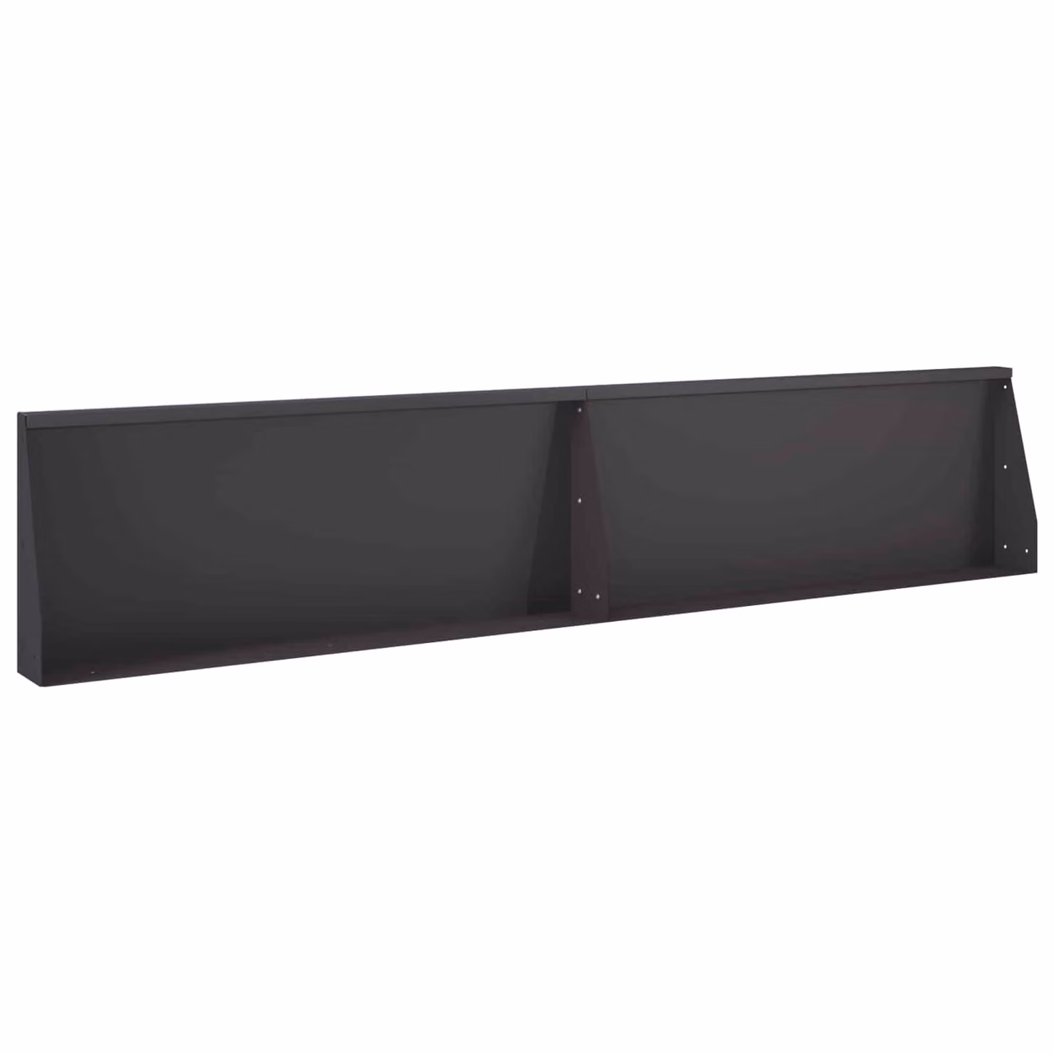 Set di 2 pezzi di muri di contenimento vidaXL in acciaio nero per giardinaggio ornamentale, L: 100 cm, P: 30 cm, H: 12 cm
