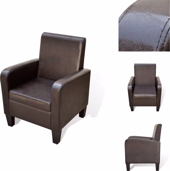 vidaXL Poltrona in Pelle finta marrone - Poltrona