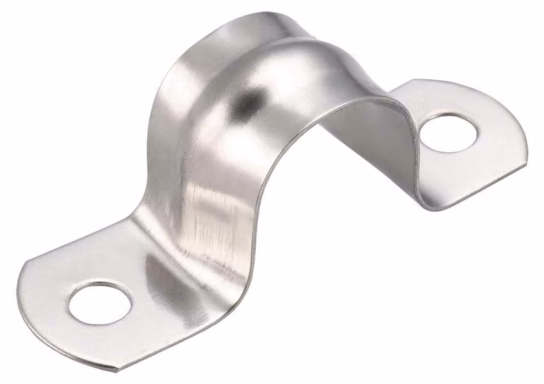 Morsetto per tubi da 20 mm, acciaio inossidabile 304, 2 fori, confezione da 10 pezzi