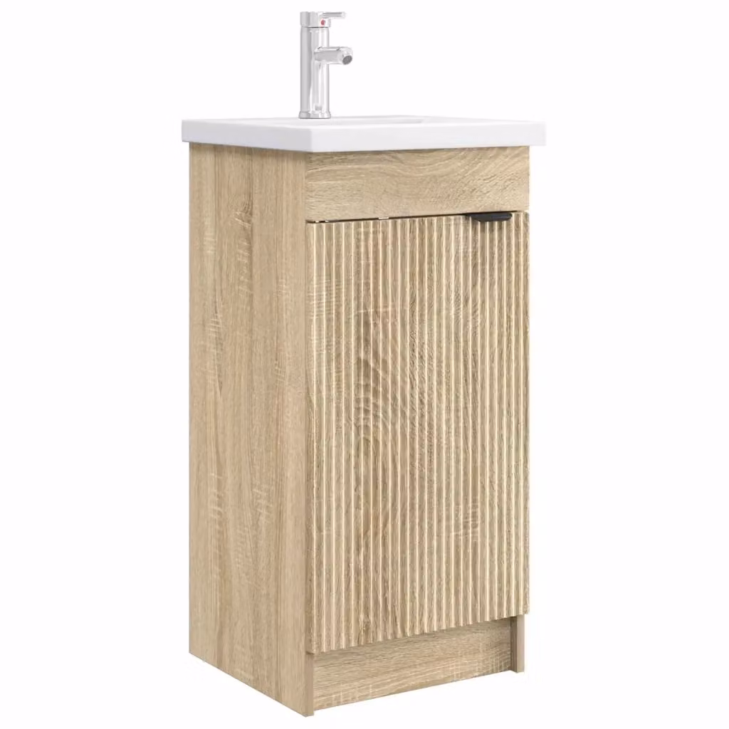 Mobile da bagno moderno vidaXL con ante a battente e ripiani interni, L/P/H: 42 x 40 x 84,5 cm – 2