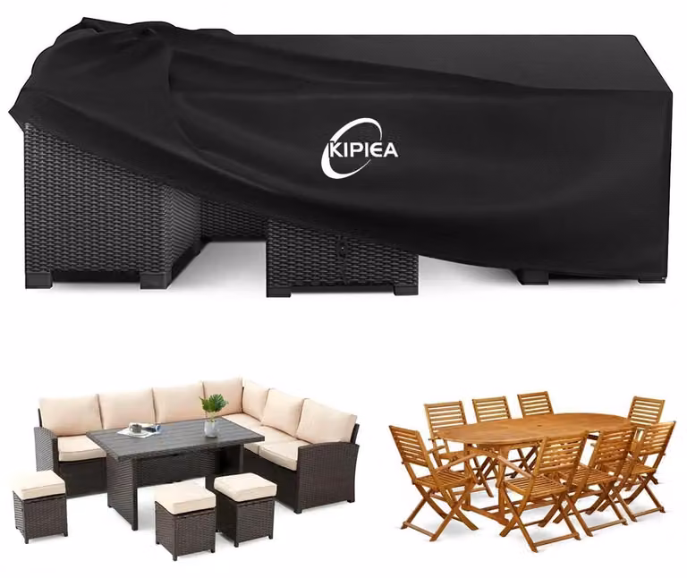 Copertura impermeabile per mobili da giardino, dimensioni 229x147x71 cm, resistente alle intemperie invernali, realizzata in tessuto Oxford 420D, copertura protettiva rettangolare, con protezione anti-UV
