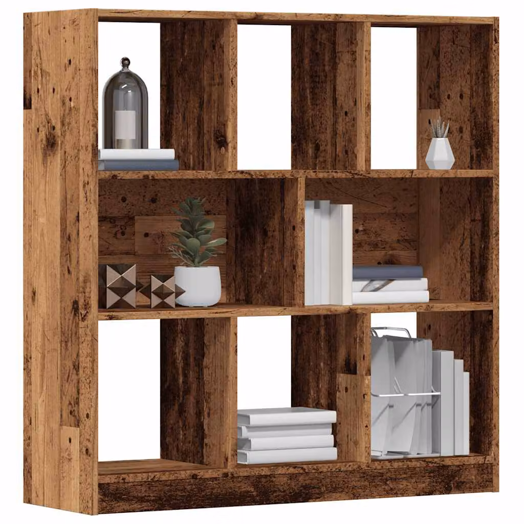 Libreria vidaXL in Legno Antico Marrone con Pannello Posteriore L: 97,5 cm, P: 29,5 cm, H: 100 cm