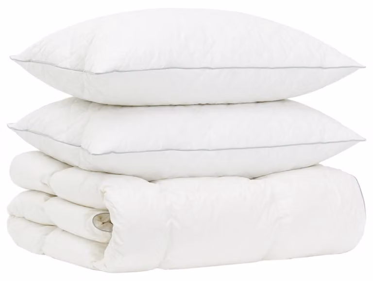 Set di piumini per letto in piuma d'oca, 90%, modello FULDA, 3 pezzi, dimensioni 135 x 220 cm, per l'inverno