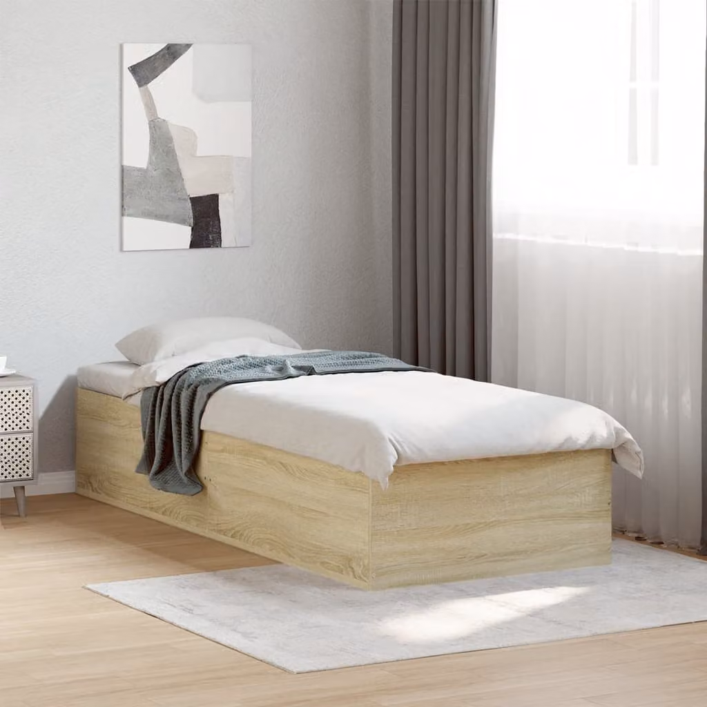 Giroletto senza materasso vidaXL in Rovere Sonoma e Truciolato, L: 75 cm, P: 193 cm