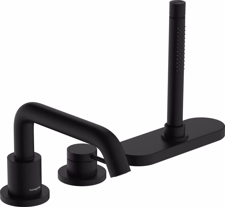 Mitigeur monocommande de baignoire hansgrohe Tecturis S, 3 trous, avec sBox, portée de 194 mm, 73447670, 73447670