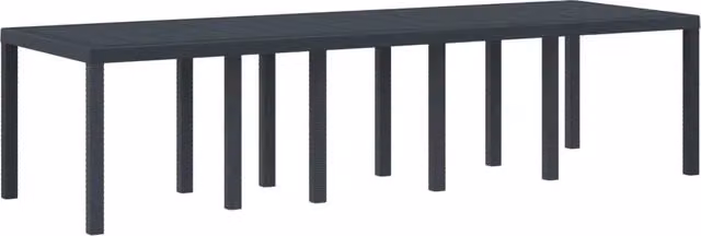 Tavolo da Giardino Antracite 300 x 100 x 73 cm polyrattan 3378520