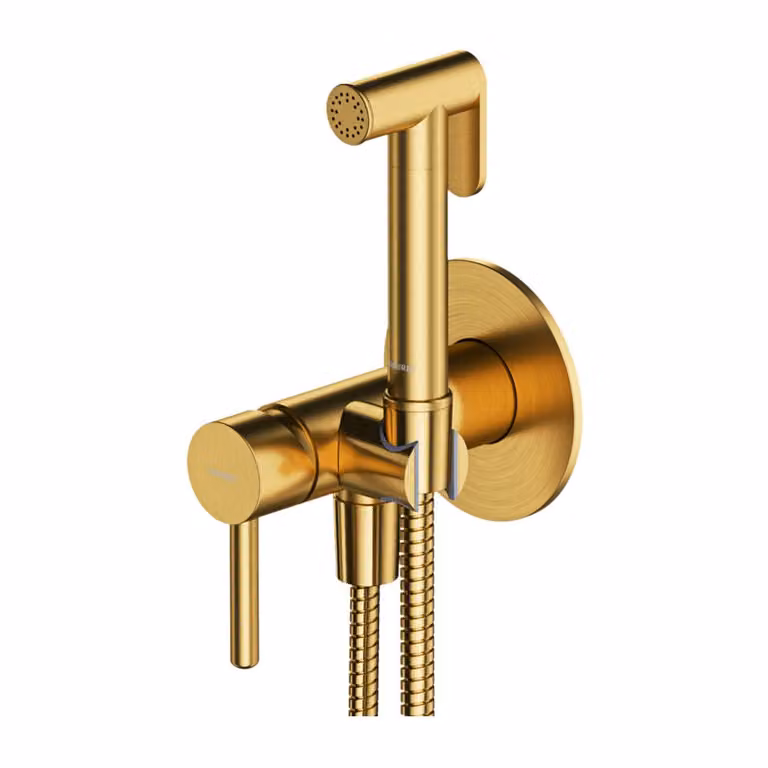 Set completo per bidet da incasso Omnires Y SYSYBI2GLB, finitura oro spazzolato
