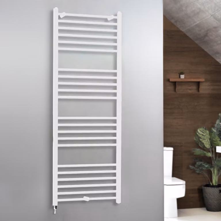 Scaldasalviette Elettrico Cablato ECOSO di Hudson Reed, Bianco, L: 60 cm, H: 160 cm