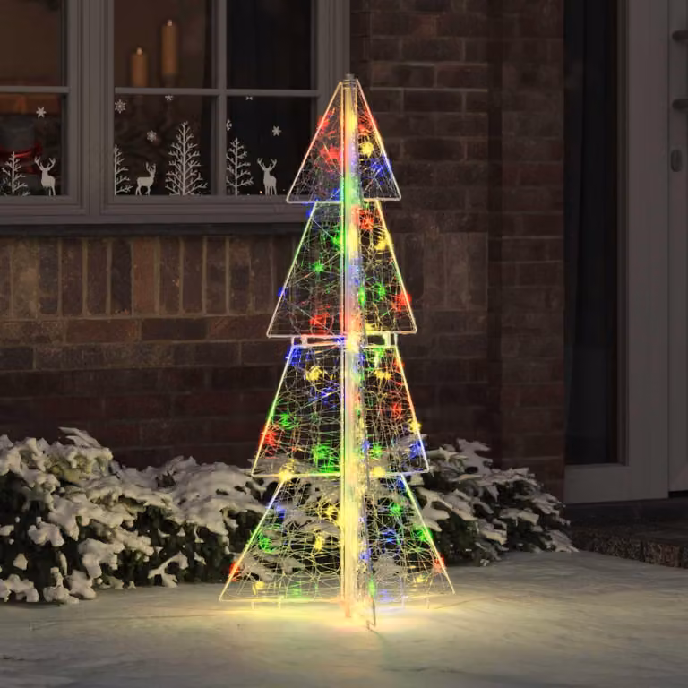 Maison Exclusive - Albero di Natale con 100 luci LED, multicolore, 120 cm, in acrilico