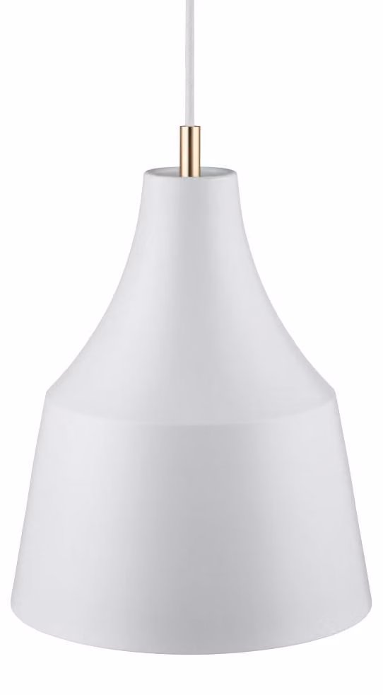 Lampada a sospensione, grigia, con cavo in tessuto, diametro 25 cm, modello GRACE