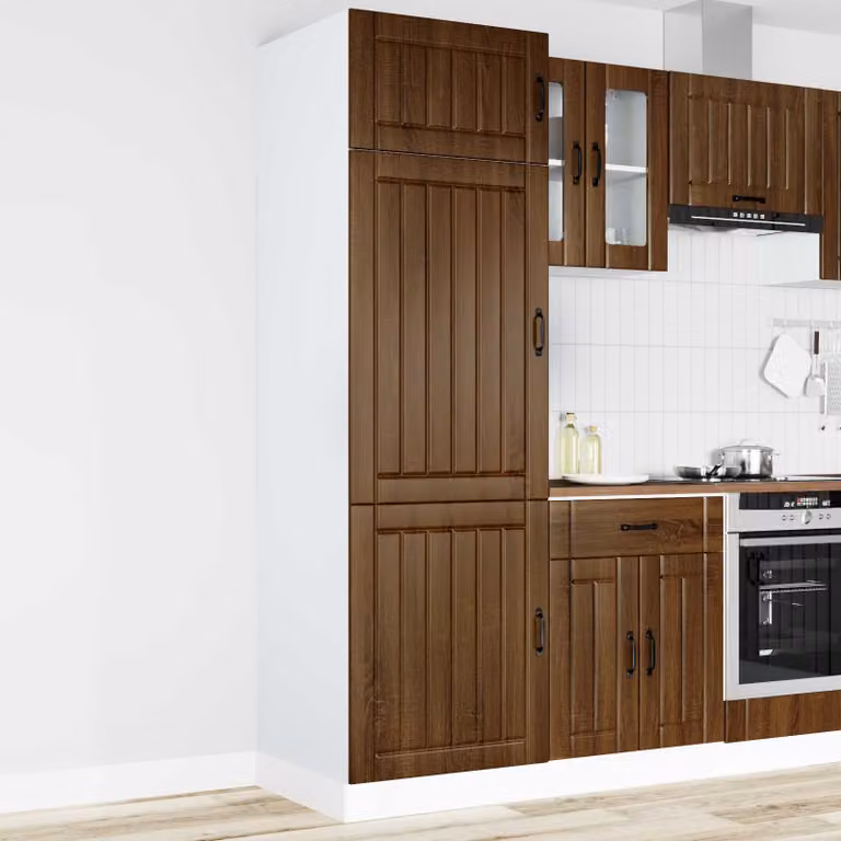 vidaXL Armadio da Cucina Lucca Rovere Marrone in Legno Multistrato