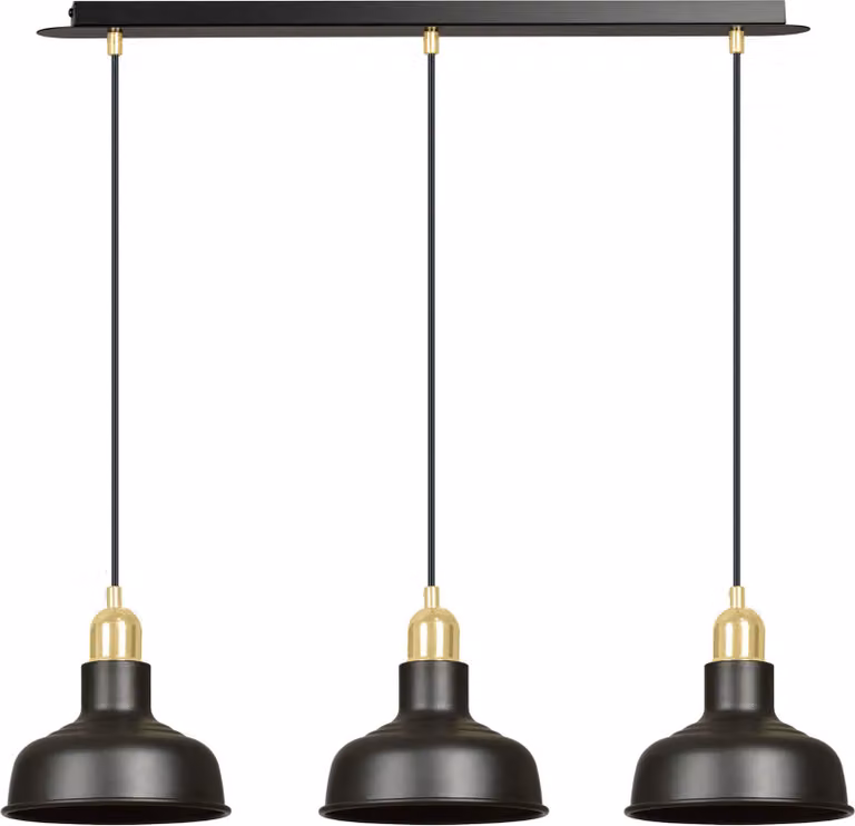 Lampadario Emibig 3xE27 60W IBOR 3 NERO 1042/3