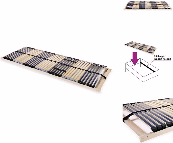 vidaXL Rete a doghe con 42 doghe 7 zone 80 x 200 cm - Letti e strutture letto