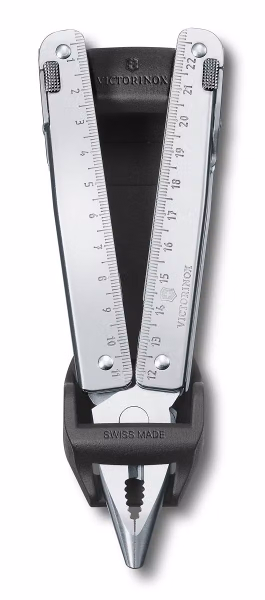 Multiutensile svizzero Victorinox SwissTool X, 28 funzioni, robusto, peso 345 g, in acciaio inossidabile, con custodia in plastica